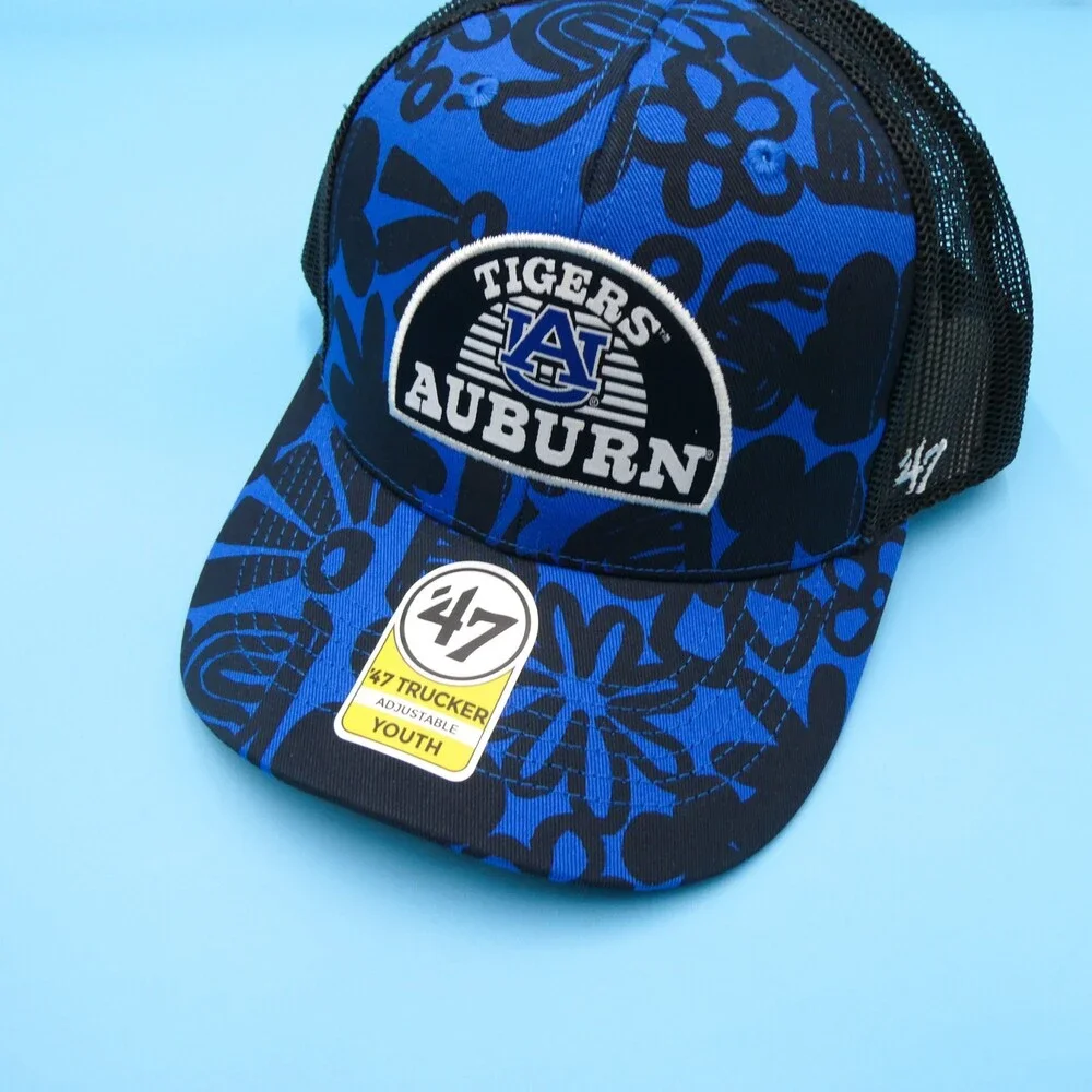 '47 Brand Auburn Tigers Youth Hat‎ Boys Blue Snapback Trucker Mesh College New